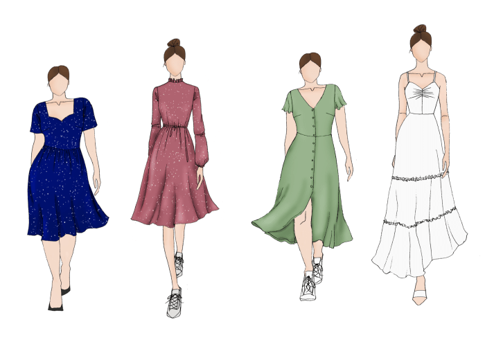 Different types of dresses styles