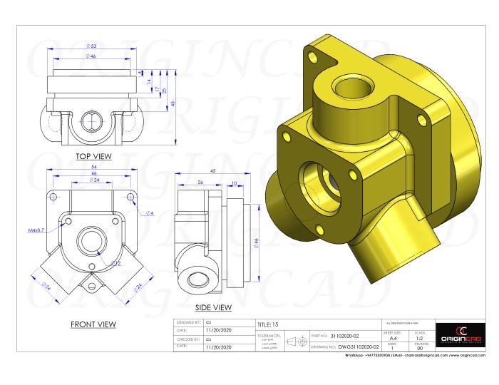 Contoh gambar 2 dimensi desain produk